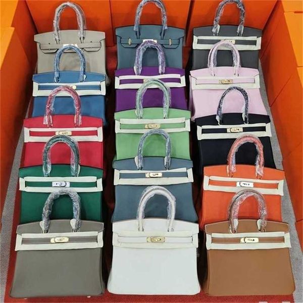 

designer bags birkins handbag genuine leather 5a handswen genuine 2022 handmade wax thread togo cow womens litchi pattern hand buckle have l