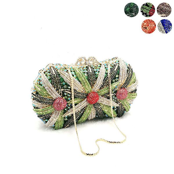 

evening bags luxury women evening party elegant bridal wedding diamond bag crystal sunflower purses 230823