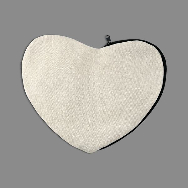 

10pcs cosmetic bags diy white blank love shaped large capacity pencil case