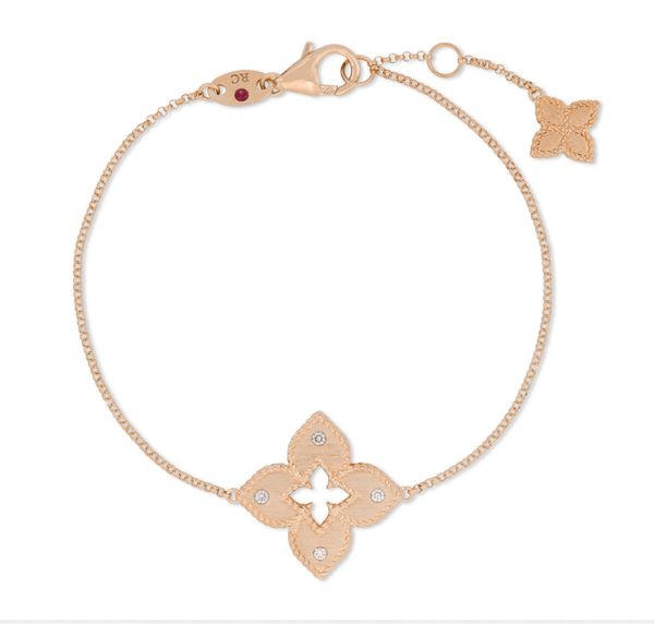 

venetian princess bracelet with diamonds designer jewelry custom bracelet designer for woman silver 18k gold mosan four-leaf clover bracelet, Black