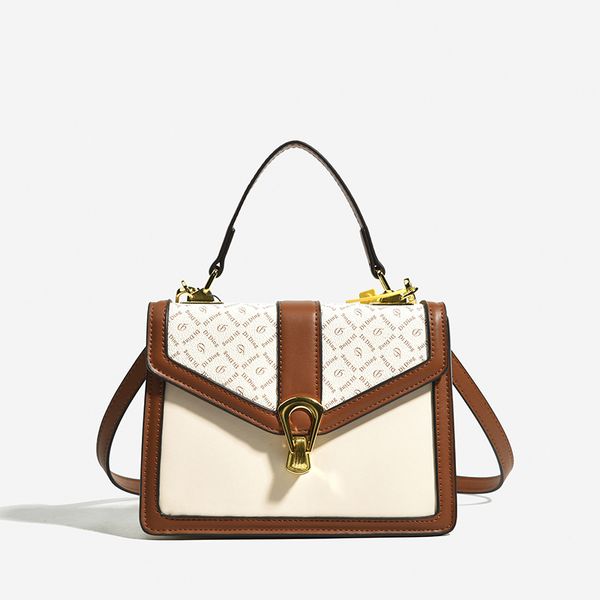 

light luxury fashion small square bag 2023 spring new style versatile contrast color women's handbag crossbody bag