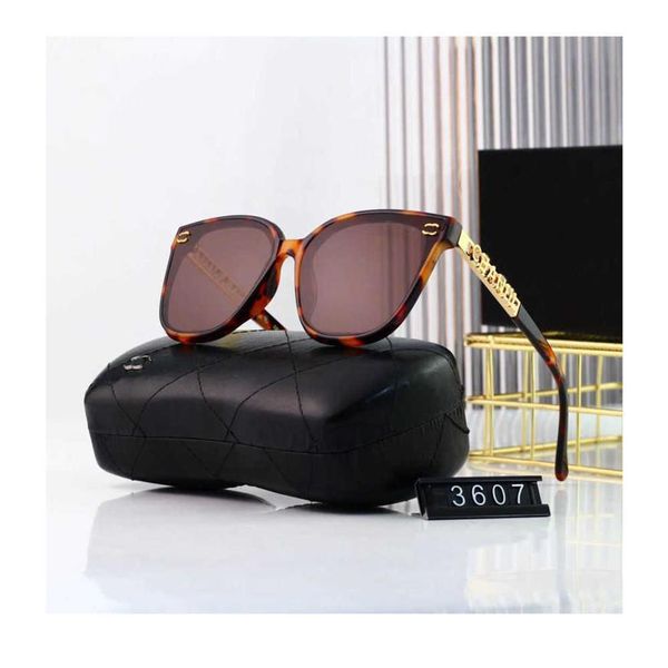 

designer brand luxury channel sunglasses trendy women's sunscreen temperament polarized proof strong light glasses holiday ho2453, White;black