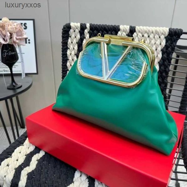 

charm purse handbag 38.23cm tote evening valentinoc v-label cloud size unlocking fashion bag pouch pillow bags v lady metal soft leather tot