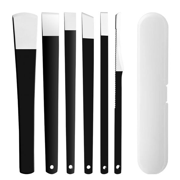 

pedicure knife set, 6-piece foot care scalpel callus pedicure nail knife tools portable ingrown toenails correction pliers clipper remover n