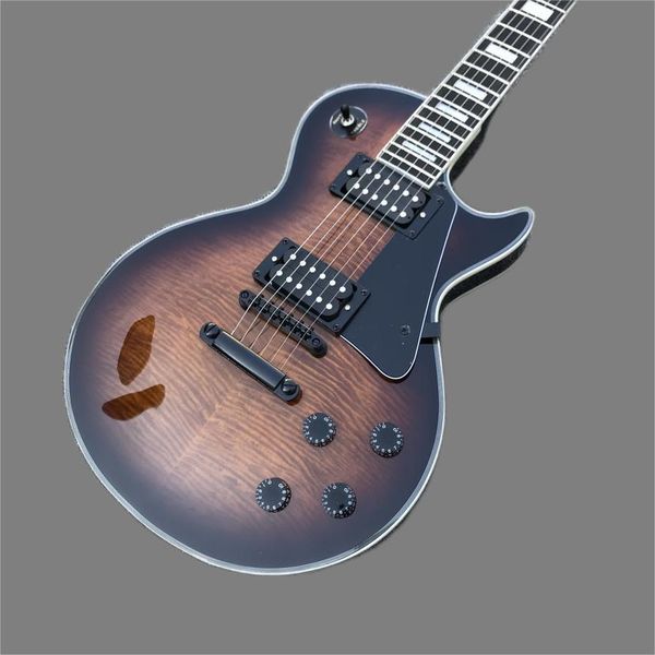 

classic custom electric guitar, new style mahogany body and neck black hardware