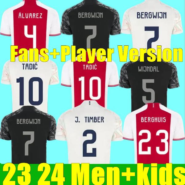 

23 24 soccer jerseys tadic brobbey berghuis black marley kit klaassen brobbey bergwijn cruyff 2023 2024 ajaxs home away football shirt men k