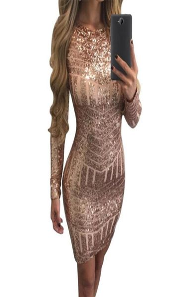 

casual dresses women mini clubwear shiny pullover sequins cotton evening party short ladies fancy hip dress bodycon slim fit long 2269833, Black;gray