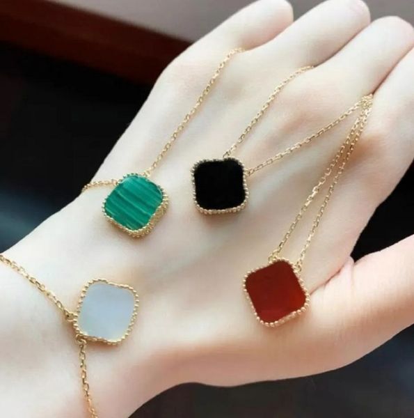 

van luxury brand designer necklace fashion classic lucky clover necklace pendant 18k gold plated ladies and girls valentine's day mothe, Silver