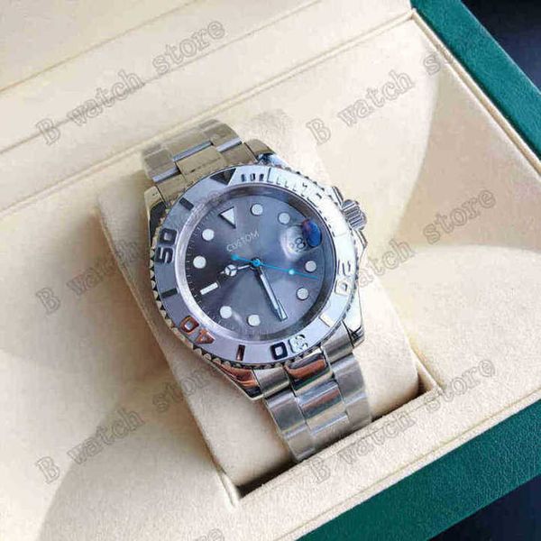 

yachtmasster watch for men jason007 wrsit watches9enz aaa+ oyster oyster perpetual mechanical movement uhr montre ro.lx with box, Slivery;brown