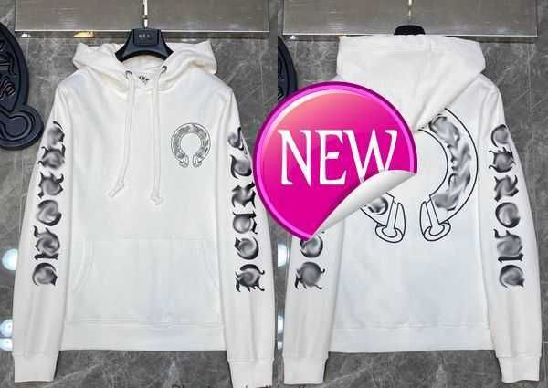 

mens hoodies designer chrome winter sweatshirts heart hoodie ch long sleeve zipper jacket loose coat hooded hoody men woman hip hop chromees, Black