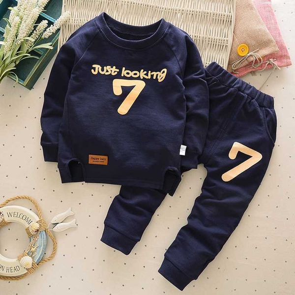 

clothing clothing sets children's 2023 autumn and winter boys and girls long sleep o-neck clothing 2-6 year old baby t-shirt and trouse, White