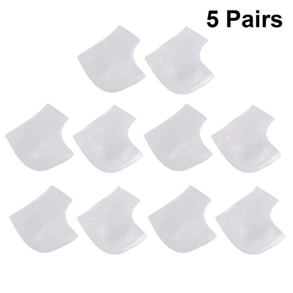 

pairs gel heel sleeves breathable silicone socks protectors cups for cracked treatment achilles tendonitis ankle support277v, Blue;black