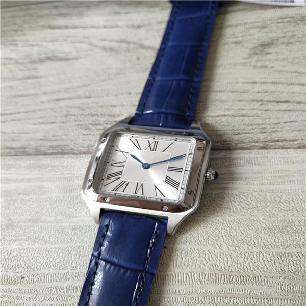 

men women wristwatch fashion steel case white dial watch quartz watches leather strap business style 078-32765, Slivery;brown