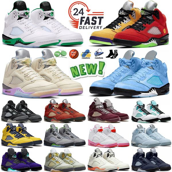 

jumpman 5 basketball shoes retro 5s men black concord aqua oreo unc lucky green bean what the sail raging bull fire red suede jade horizon f