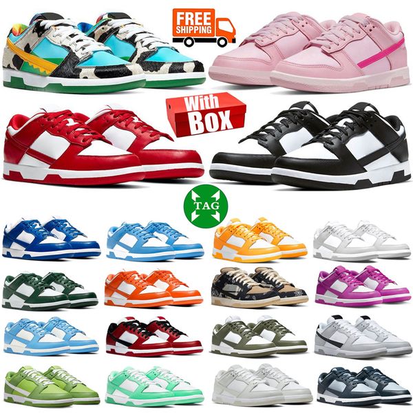 

low shoes for mens womens green panda designer sneakers triple pink chunky dunky with box men sneaker jogging casual trainers gai size 36-45, Black