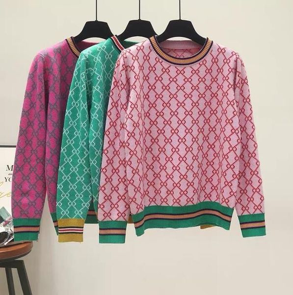 

women's sweaters 2023 autumn new women's knitted round neck pullover sweater fashion long sleeve women's top, White;black