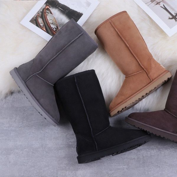 

australia australian classic ugglies warm boots womens mini half snow button boot aus winter full fur fluffy furry satin ankle bow australie, Black
