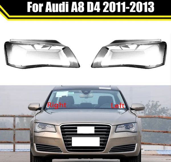 

car replacement headlight shell front auto lens glass headlamp transparent light cover for audi a8 d4 2011-2013