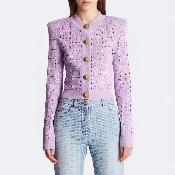 

balm1 new sweaters womens 2023 women's designer cardigan jacket knit cardigan designer sweater women designer fashion metal buckle knit, Black;brown