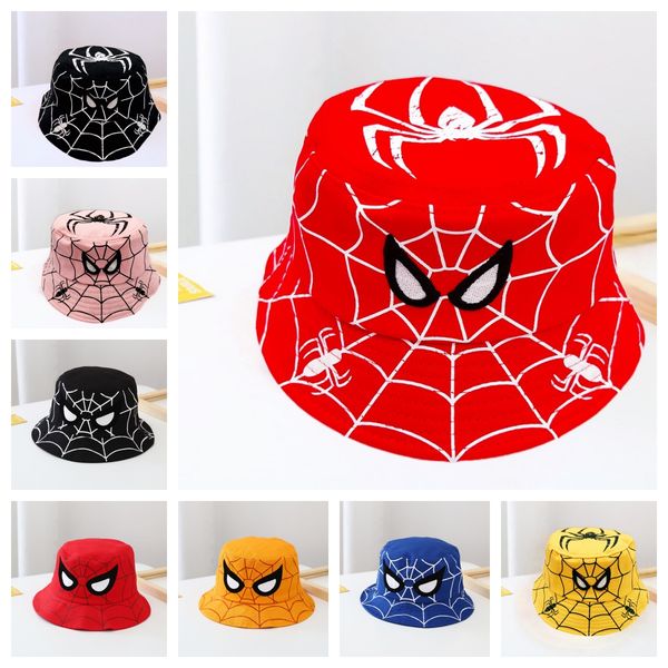 

designer sun hat cartoon cute spider kid breathable hats anime outdoor sports fashion caps christmas gift 8style, Blue;gray
