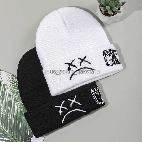 

beanie/skull caps celebrity same knitted hat winter festival men's big headband knitted hat fashion brand autumn and winter guapi pile, Blue;gray