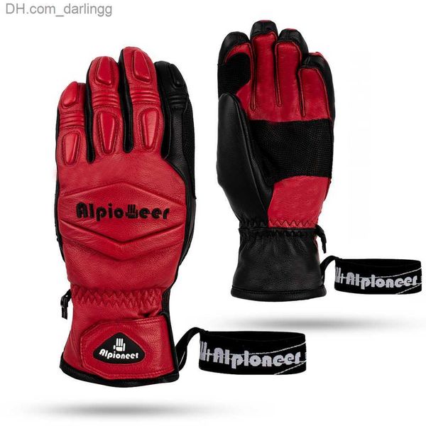 

ski gloves for men women outdoor sports winter thermal snow gloves waterproof snowboard motorcycle snowmobile riding mittens q230825, Black