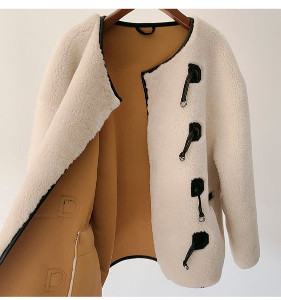 

toteme faux shearling coat size medium short coat outwear jacket, Black