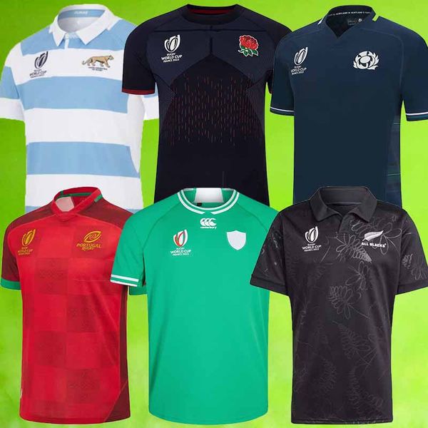 

2023 scotland englands fiji ireland argentina rugby jerseys japan australia portugal south usas new africa zealand men jersey shirt uniforms, Black;gray