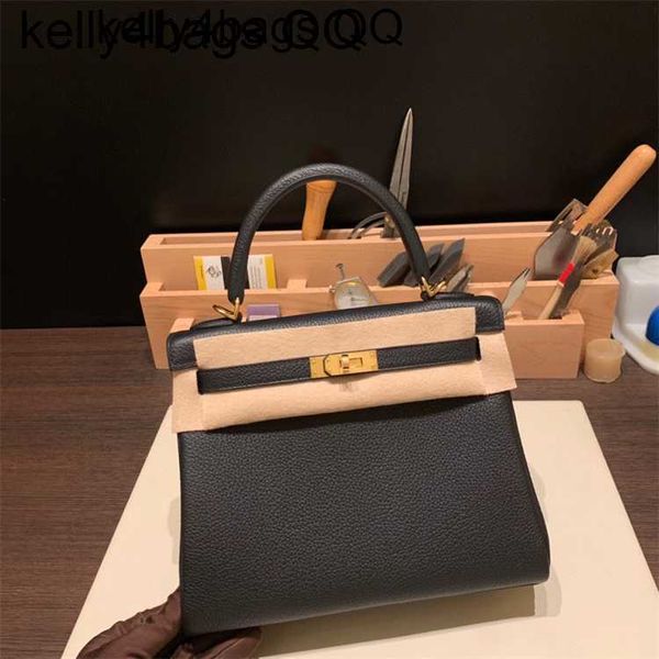 

designer kellies outdoor hanbags genuine leather 5a quality pure handmade h home bag 25 kelly original calf leather togo black noir gold buc