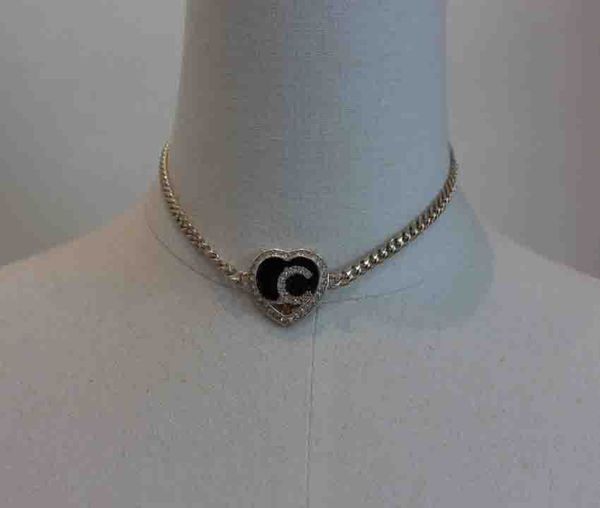 

2023 luxury quality charm heart shape stud earring with diamond in two colors design 18k gold plated have box stamp hair clip pendant neckla, Silver