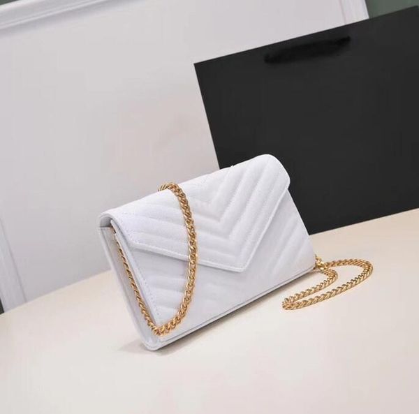 

luxury designer woman cross body handbag shoulder bag brand loulou yshaped seam leather ladies metal chain clamshell messenger gift box whol