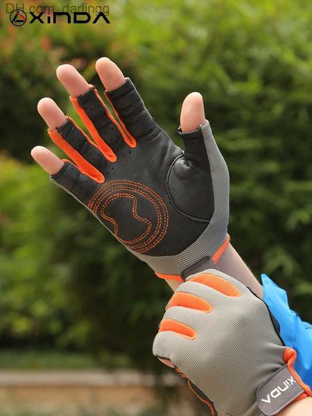 

xinda outdoor tactical training half-finger gloves rock climbing sports fitness wear-resistant downhill cycling gloves q230825, Black