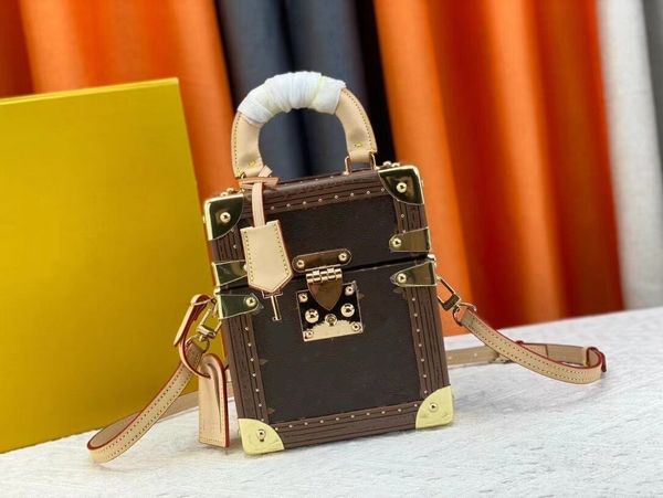 

women vertical trunk bag petite malle handbag trunk mini tote designer shoulder crossbody mobile phone bags beach camera box wallet dhgate m