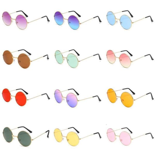 

refined round sunglasses ocean glasses frame colorful trendy, White;black