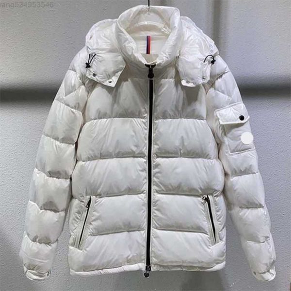 

designer mens down jackets embroidered badge womens hooded outerwear parkas winter warm 1884, Black