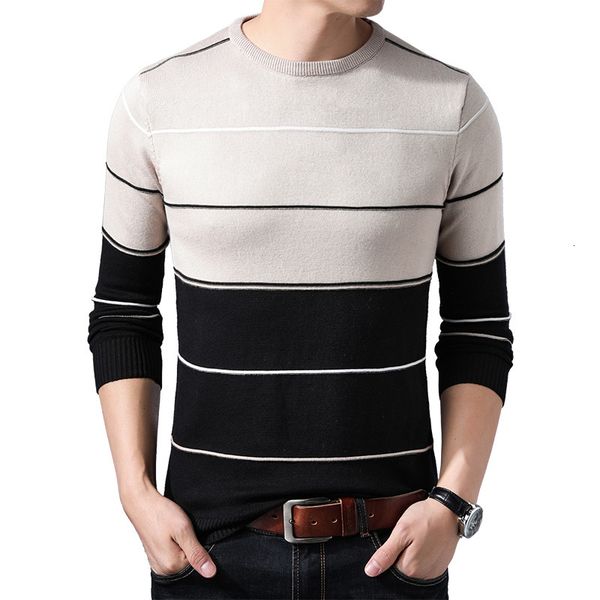

men's sweaters tfetters men's striped sweaters men's o-neck slim sweaters men knittwear pullovers fashion sweater for spring, White;black