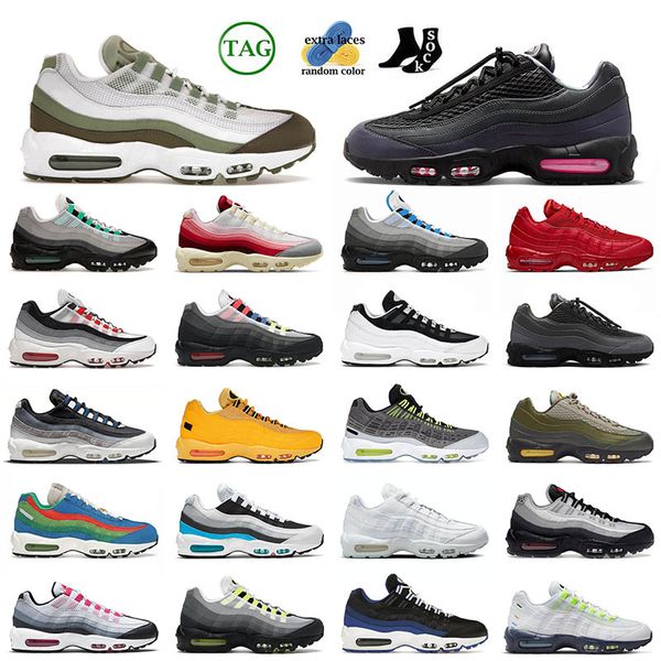 

designer sports 2023 95 running shoes max big size 12 x aegean storm triple black white olive mens women og 95s trainers sneakers 36-46