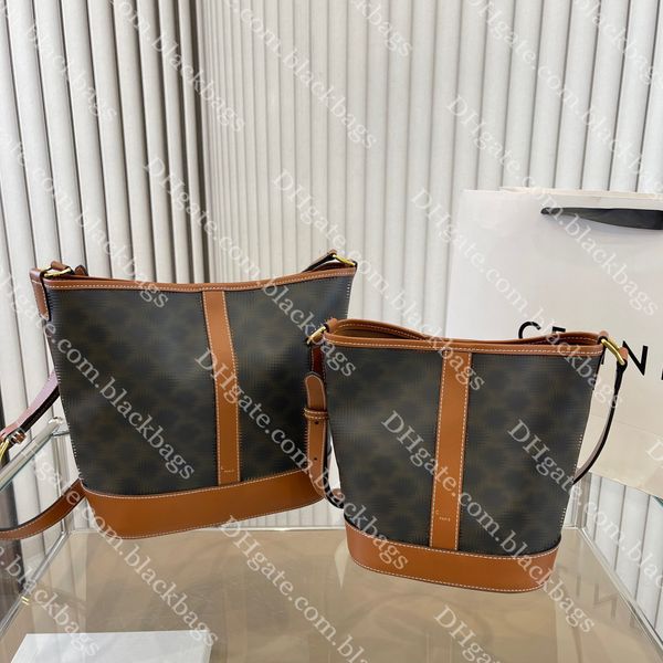 

triomphe bucket bag designer shoulder bag genuine leather handbag large capacity tote bags handbag