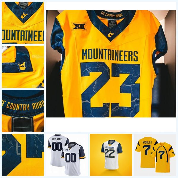 

2023 country gold roads west football jerseys lee kpogba garrett greene virginia malachi ruffin cj donaldson jr. anderson mclaurin mountaine, Black;red