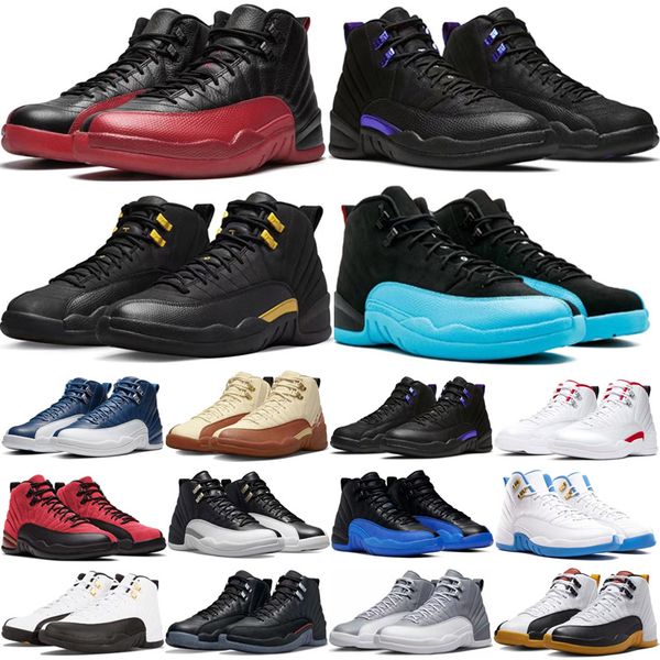 

mens 12 og basketball shoes jumpman utility 12s reverse flu game royal taxi michigan university gold indigo gamma blue twist ovo white men t