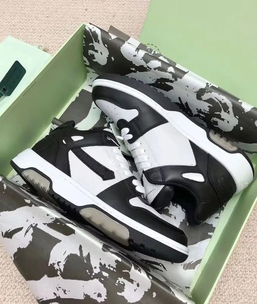 

2023s/s famous brand out of office sneakers shoes low suede & leather platform skateboard walking chunky rubber trainers dress party men wom, Black