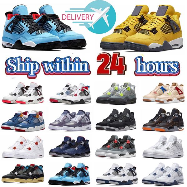 

men women 4s pine green seafoam military black cat midnight navy red cement oreo red thunder bred mens trainers blank canvas sneakers outdoo