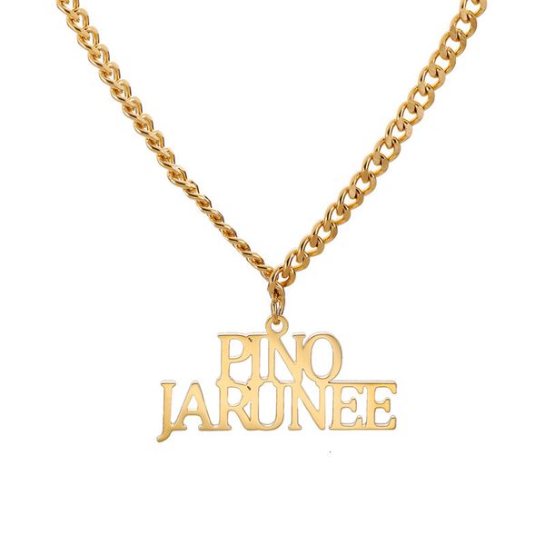 

pendant necklaces dodoai cuban chain name letters custom charm for men women gold plated hip hop jewelry birthday gift 230825, Silver
