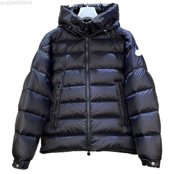 

designer mens down jackets embroidered badge womens hooded outerwear parkas winter warm jvjo, Black