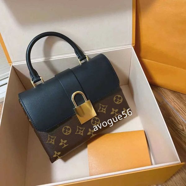 

luxury brand designer tote bag women metal lock genuine leather clutch bags women fashion printed pattern cross body shoulder purses men env