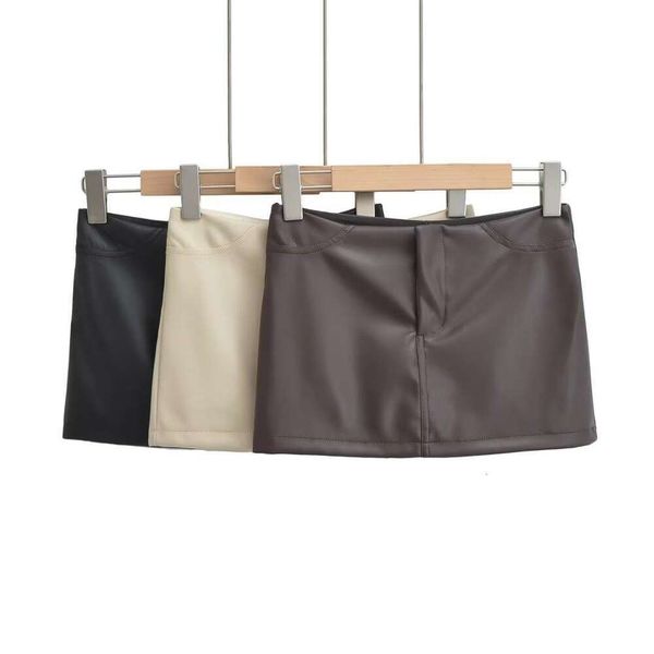 

autumn and winter skirts womens dress spice girls low waist leather short skirt half, Black