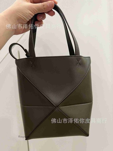 

lowe handheld puzzle fold autumn/winter women's bags 2023 totes foldable tote designer advanced simple girl geometric shoulder crossbod