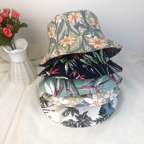 

cross-border amazon foreign trade cotton and linen printing chinese canvas fisherman hat men and women tide brand sunshade basin hat, Yellow