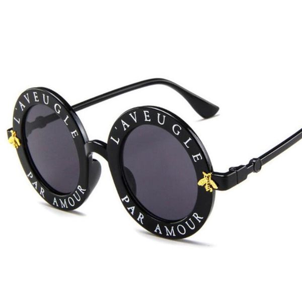 

new sunglasses small bees round frame sunglasses men and women fashion glasses trend sunglasses uv400 320b, White;black