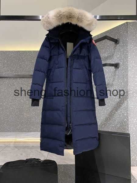 

women's canadian down jacket parkers winter mid-length over-the-knee hooded thick warm gooses coats female 7 cg7l cg7l, Black